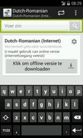 Dutch-Romanian Dictionary Affiche