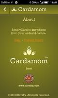 Cardamom : Send vCards via SMS Ekran Görüntüsü 3