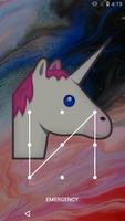 Unicorn Emoji Pattern Lock Screen poster