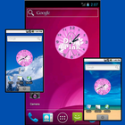 Pink Volleyball Clock icon