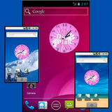 Pink Volleyball Clock icône
