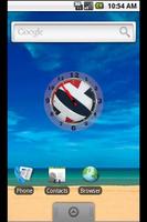 Volleyball Clock Widget-RWB постер