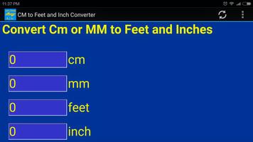 cm, mm to inch, feet, meter converter tool ภาพหน้าจอ 1
