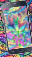 Neon Trippe Emerald Weed Locker Theme capture d'écran 3