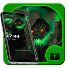 Green Toxic Skull Locker Theme icône