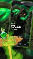 Green Toxic Skull Locker Theme Affiche
