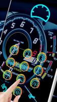 Car Speedometer Locker Theme 截图 3