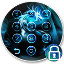 Neon Blue Dragon Phone Locker Theme APK