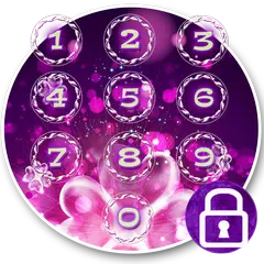 紫色浪漫花朵手機鎖屏主題 APK 下載