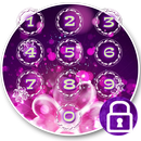 Púrpura romántica flor teléfono Locker tema APK
