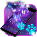 Night Sky Wolf Locker Theme APK