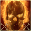 ”Flaming Skull Theme Skull Fire