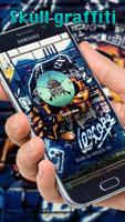 Cool skull graffiti art wall lock screen desktop poster