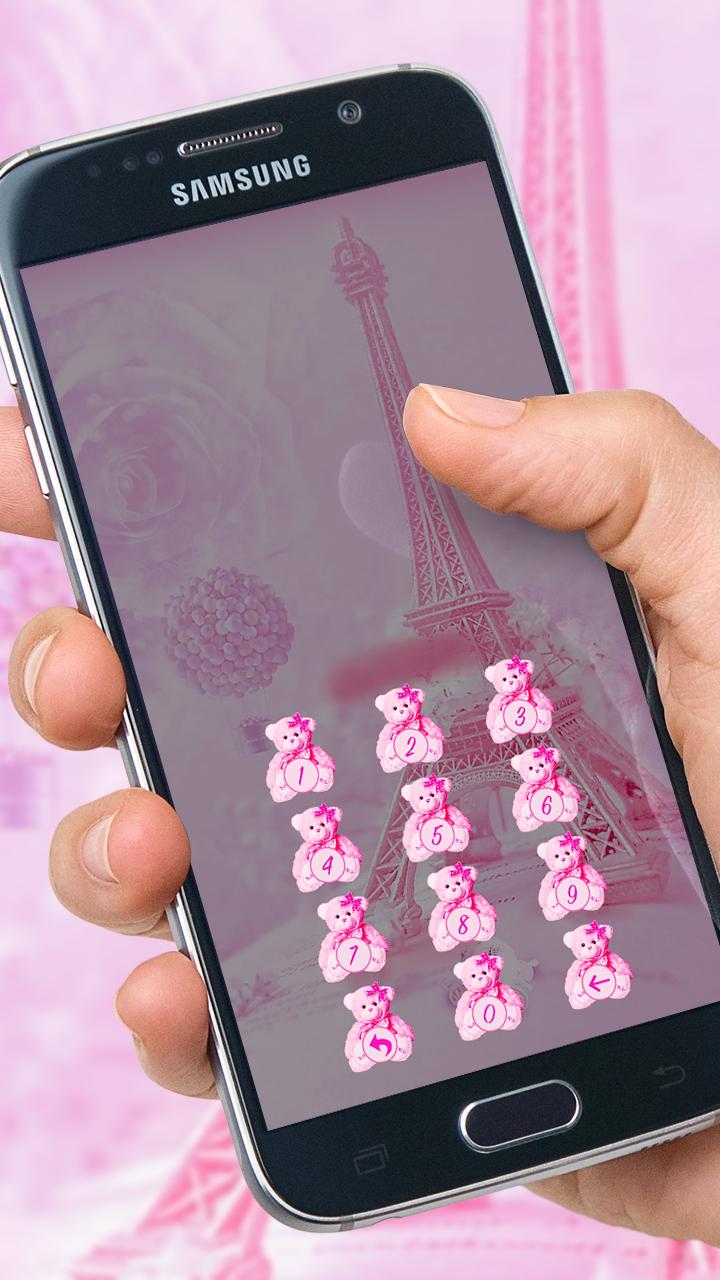 Android 用の パリエッフェル塔ピンクのロック画面 Apk をダウンロード