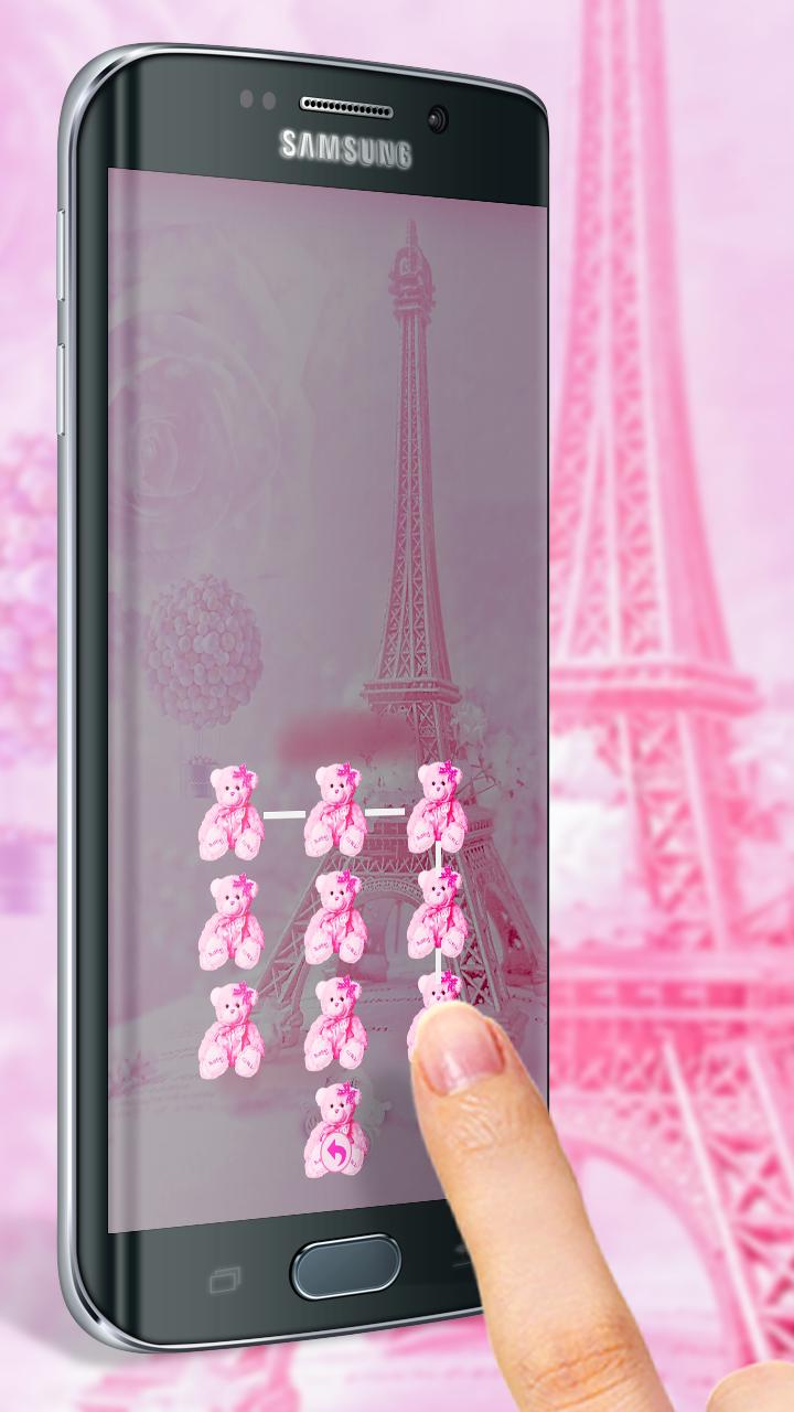 Android 用の パリエッフェル塔ピンクのロック画面 Apk をダウンロード