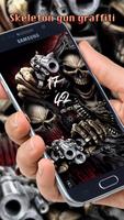 Gun skull graffiti lock screen desktop poster