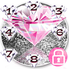 Elegant Silver Diamond Phone Locker icon