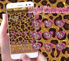 Gold cheetah Theme gold bow اسکرین شاٹ 1