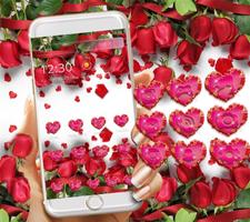 热情红玫瑰 – 情人节红玫瑰花主题 海报