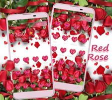 Red Rose Theme Wallpaper Red Roses Lock Screen স্ক্রিনশট 1