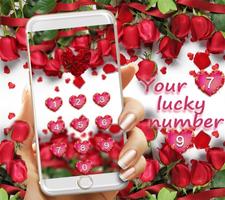 برنامه‌نما Red Rose Theme Wallpaper Red Roses Lock Screen عکس از صفحه