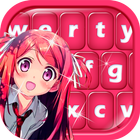 Leuke Anime Toetsenbord Emoji-icoon
