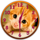 새끼 고양이 아날로그 시계 위젯 아이콘