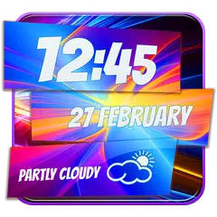 Neon Clock Weather Widget APK download