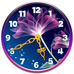 Neon Flowers Clock APK download