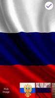 Russia flag emblem poster