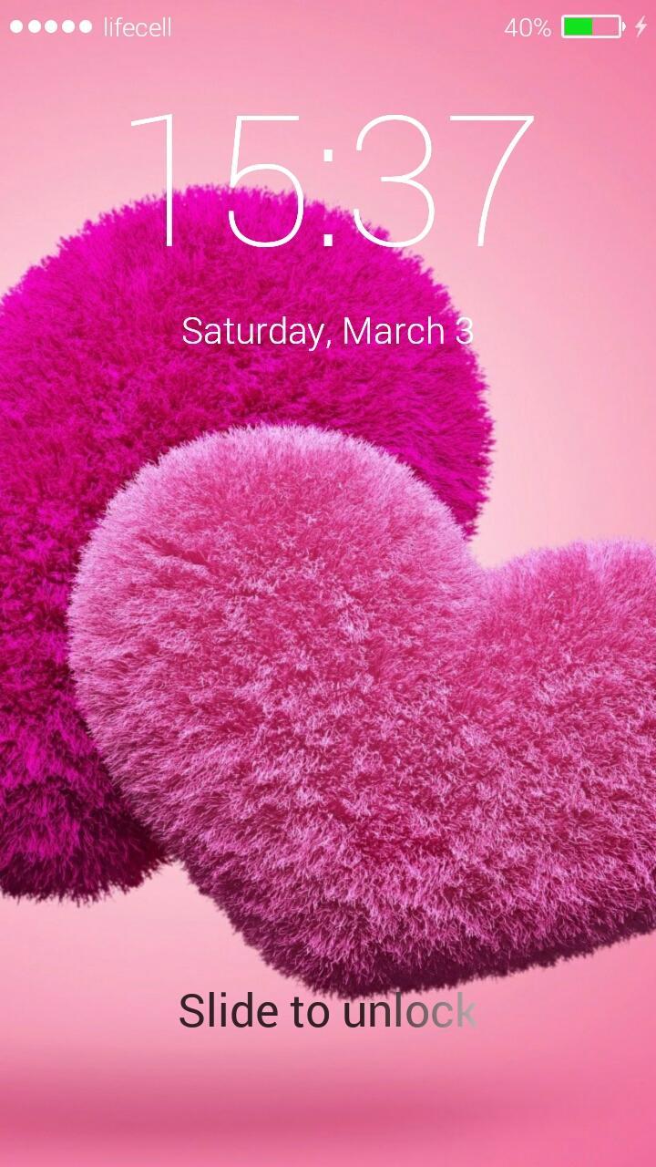 Warm pink heart lock screen APK voor Android Download Warm pink heart lock screen APK voor Android Download