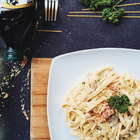 Preparar una deliciosa pasta con salsa CARBONARA icono