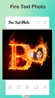 Fire Text Photo Frame poster