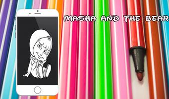 Coloring Masha and Bear Fans capture d'écran 3
