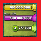 Hack Free Gems for coc Unlimited Coins 999 (Prank) icon