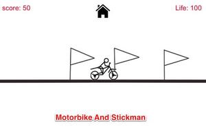 Doodle Stickman Bike Stunt Affiche