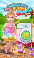 洗濯服の女の子のゲーム ポスター