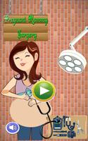 Mommy's Pregnant Surgery Birth الملصق