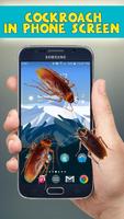Cockroach Run On Mobile Screen - Scary Joke Screenshot 1