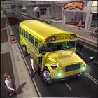 High School Coach Bus-icoon