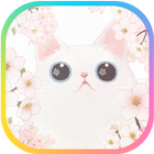 카카오톡 테마 - 보들캣 벚꽃구경 иконка