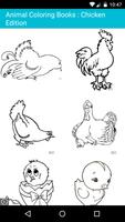 Animal Coloring For Children : Chicken Edition Plakat