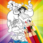 Cartoon Coloring Books For Kids : Aladdin icon