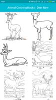 Animal Coloring Book : Deer New Affiche