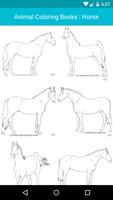 Animal Coloring for Children : Horse Edition Affiche
