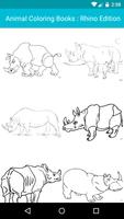 Animal Coloring Children : Rhino Edition Cartaz