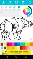 Animal Coloring Children : Rhino Edition Ekran Görüntüsü 2