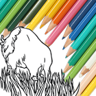 Buffalo and Camel Coloring Books أيقونة