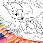 Cartoon Coloring Books For Kids : Little Bambi icône