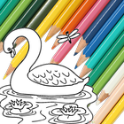 Swan Coloring Books أيقونة